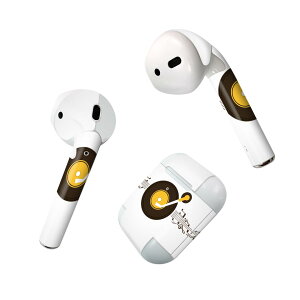 Air Pods 専用 デザインスキンシール airpods エアポッド apple アップル AirPods 第一世代(2016)airpods2 第二世代(2019)対応 イヤホン カバー デコレーション アクセサリー デコシール 011939 音楽