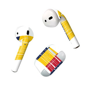 Air Pods 専用 デザインスキンシール airpods エアポッド apple アップル AirPods 第一世代(2016)airpods2 第二世代(2019)対応 イヤホン カバー デコレーション アクセサリー デコシール 018417 国旗 chad