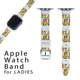 アップルウォッチ 用 バンド Apple Watch 用 取替 レザー ベルト 女性 38mm 40mm 41mm レディース AppleWatch用 全シリーズ対応 初代・Series2・Series3・Series4・Series5・Series6・Series7・SE 対応 026157 蜂　ミツバチ　文字　虫