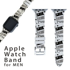 アップルウォッチ 用 バンド Apple Watch 用 取替 レザー ベルト 男性 42mm 44mm 45mm メンズ AppleWatch用 全シリーズ対応 初代・Series2・Series3・Series4・Series5・Series6・Series7・SE 対応 017652 子供の日 こいのぼり　鯉のぼり　モノトーン