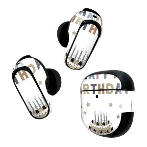 Bose QuietComfort Earbuds II �p �X�L���V�[�� �{�[�Y �C���o�b�Y2 �p�@�X�e�b�J�[�@�{��3�Z�b�g �P�[�X1�Z�b�g �ی� �t�B���� �f�R Happy Birthday Birthday �P�[�L ���킢�� 017797