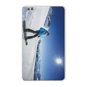 dtab compact d-02k docomo dタブ 用 タブレット ケース タブレット カバー TPU ソフトケース 000286 スポーツ スノーボード 雪景色 雪 スポーツ