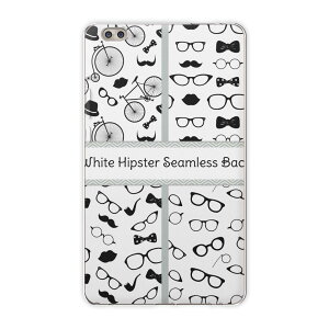 dtab compact d-02k docomo dタブ 用 タブレット ケース タブレット カバー TPU ソフトケース 006787 ユニーク 眼鏡 髭 模様