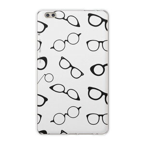 dtab compact d-02k docomo dタブ 用 タブレット ケース タブレット カバー TPU ソフトケース 007157 ユニーク 眼鏡 模様
