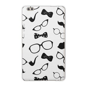 dtab compact d-02k docomo dタブ 用 タブレット ケース タブレット カバー TPU ソフトケース 007158 ユニーク 眼鏡 模様