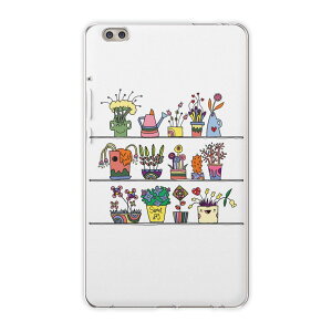 dtab compact d-02k docomo dタブ 用 タブレット ケース タブレット カバー TPU ソフトケース 009619 フラワー 花 カラフル