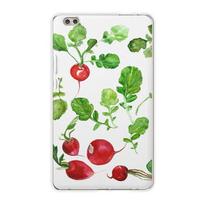 dtab compact d-02k docomo dタブ 用 タブレット ケース タブレット カバー TPU ソフトケース 009635 食べ物 水彩 赤 緑