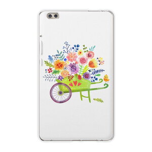 dtab compact d-02k docomo dタブ 用 タブレット ケース タブレット カバー TPU ソフトケース 009640 フラワー 鳥 カラフル