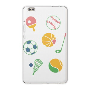 dtab compact d-02k docomo dタブ 用 タブレット ケース タブレット カバー TPU ソフトケース 009641 スポーツ 球技 ボール