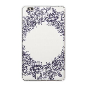dtab compact d-02k docomo dタブ 用 タブレット ケース タブレット カバー TPU ソフトケース 009661 リース アンティーク フラワー