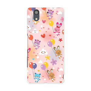 F-01K arrows NX アローズ NX f01k docomo ドコモ スマホ カバー ケース スマホケース スマホカバー PC ハードケース 動物 風船 キャラクター アニマル 006629