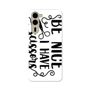 arrows We2 Plus F-51E 用 ハード ケース f51e 対応 ケース カバー ハードケース 031723 はさみ おしゃれ ヘアサロン