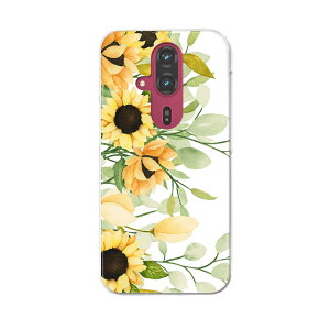 らくらくスマートフォン F-53E 用ハードケース f53e ケース カバー ハードケース 020796 夏 花 向日葵