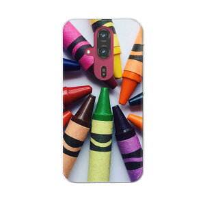 らくらくスマートフォン F-53E 用ハードケース f53e ケース カバー ハードケース 025849 クレヨン カラフル お絵描き