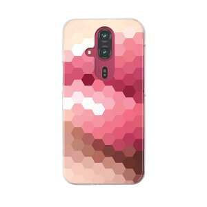 らくらくスマートフォン F-53E 用ハードケース f53e ケース カバー ハードケース 007359 ピンク くちびる 唇 ドット