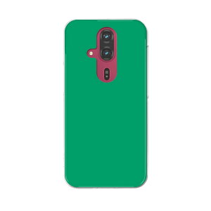 らくらくスマートフォン F-53E 用ハードケース f53e ケース カバー ハードケース 012239 緑 単色 シンプル