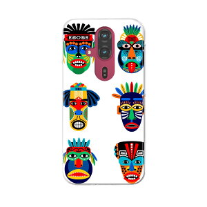 らくらくスマートフォン F-53E 用ハードケース f53e ケース カバー ハードケース 014316 民族 模様