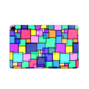 fire max 11 専用 ファイヤーマックス タブレット 専用スキンシール カバー ケース 保護 フィルム ステッカー デコ アクセサリー デザイン 000102 カラフル タイル