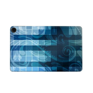 fire max 11 専用 ファイヤーマックス タブレット 専用スキンシール カバー ケース 保護 フィルム ステッカー デコ アクセサリー デザイン 000477 ペイズリー 青
