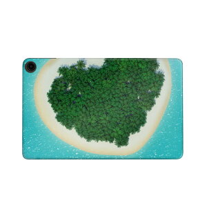 fire max 11 専用 ファイヤーマックス タブレット 専用スキンシール カバー ケース 保護 フィルム ステッカー デコ アクセサリー デザイン 000963 ハート 島