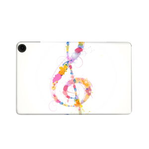 fire max 11 専用 ファイヤーマックス タブレット 専用スキンシール カバー ケース 保護 フィルム ステッカー デコ アクセサリー デザイン 000968 ト音記号 音符