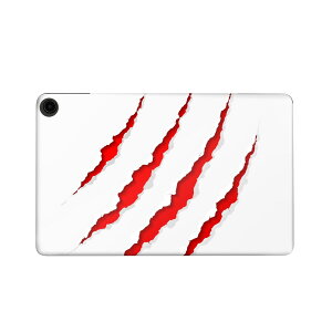 fire max 11 専用 ファイヤーマックス タブレット 専用スキンシール カバー ケース 保護 フィルム ステッカー デコ アクセサリー デザイン 001093 爪痕 赤