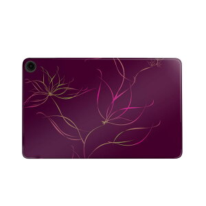 fire max 11 専用 ファイヤーマックス タブレット 専用スキンシール カバー ケース 保護 フィルム ステッカー デコ アクセサリー デザイン 002248 木目 花 イラスト ピンク