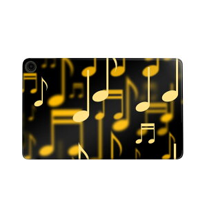 fire max 11 専用 ファイヤーマックス タブレット 専用スキンシール カバー ケース 保護 フィルム ステッカー デコ アクセサリー デザイン 004652 音符 音楽 黒