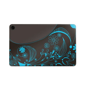 fire max 11 専用 ファイヤーマックス タブレット 専用スキンシール カバー ケース 保護 フィルム ステッカー デコ アクセサリー デザイン 005032 花  黒 青