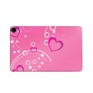 fire max 11 専用 ファイヤーマックス タブレット 専用スキンシール カバー ケース 保護 フィルム ステッカー デコ アクセサリー デザイン 005038 ハート ピンク イラスト