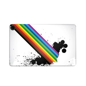 fire max 11 専用 ファイヤーマックス タブレット 専用スキンシール カバー ケース 保護 フィルム ステッカー デコ アクセサリー デザイン 005853 虹 レインボー インク ペンキ