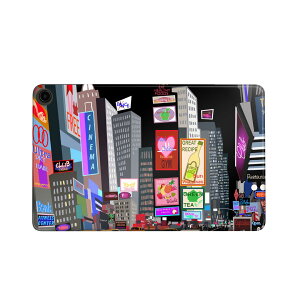 fire max 11 専用 ファイヤーマックス タブレット 専用スキンシール カバー ケース 保護 フィルム ステッカー デコ アクセサリー デザイン 006043 イラスト 建物 街