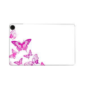 fire max 11 専用 ファイヤーマックス タブレット 専用スキンシール カバー ケース 保護 フィルム ステッカー デコ アクセサリー デザイン 006842 ピンク 蝶