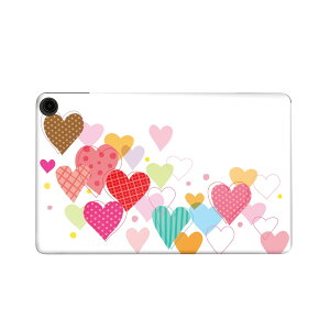 fire max 11 専用 ファイヤーマックス タブレット 専用スキンシール カバー ケース 保護 フィルム ステッカー デコ アクセサリー デザイン 007796 ハート ピンク 水玉 チェック