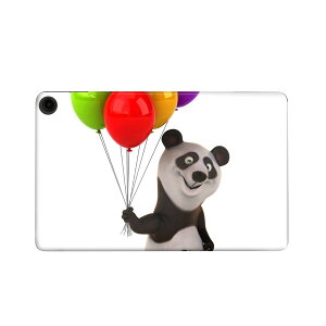 fire max 11 専用 ファイヤーマックス タブレット 専用スキンシール カバー ケース 保護 フィルム ステッカー デコ アクセサリー デザイン 008702 パンダ 風船 カラフル キャラクター