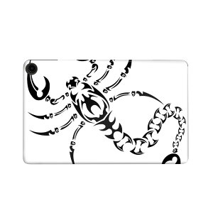 fire max 11 専用 ファイヤーマックス タブレット 専用スキンシール カバー ケース 保護 フィルム ステッカー デコ アクセサリー デザイン 009127 さそり 黒 シンプル