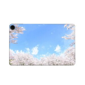 fire max 11 専用 ファイヤーマックス タブレット 専用スキンシール カバー ケース 保護 フィルム ステッカー デコ アクセサリー デザイン 009459  桜 空 写真