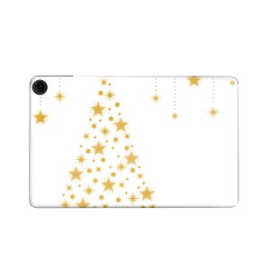 fire max 11 専用 ファイヤーマックス タブレット 専用スキンシール カバー ケース 保護 フィルム ステッカー デコ アクセサリー デザイン 009490 クリスマス ツリー 星