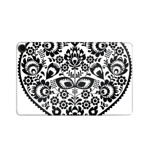 fire max 11 専用 ファイヤーマックス タブレット 専用スキンシール カバー ケース 保護 フィルム ステッカー デコ アクセサリー デザイン 010031  白 黒 アジアン