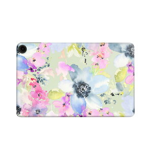 fire max 11 専用 ファイヤーマックス タブレット 専用スキンシール カバー ケース 保護 フィルム ステッカー デコ アクセサリー デザイン 011103 花 水彩 カラフル