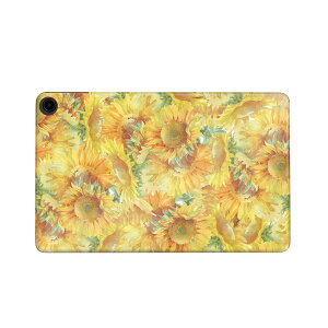 fire max 11 専用 ファイヤーマックス タブレット 専用スキンシール カバー ケース 保護 フィルム ステッカー デコ アクセサリー デザイン 011405 ひまわり 花 黄色