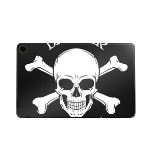 fire max 11 専用 ファイヤーマックス タブレット 専用スキンシール カバー ケース 保護 フィルム ステッカー デコ アクセサリー デザイン 011664 骸骨 ドクロ 黒