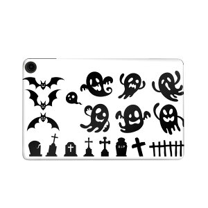 fire max 11 専用 ファイヤーマックス タブレット 専用スキンシール カバー ケース 保護 フィルム ステッカー デコ アクセサリー デザイン 011708 おばけ コウモリ ハロウィン