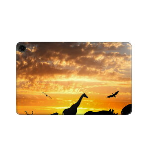fire max 11 専用 ファイヤーマックス タブレット 専用スキンシール カバー ケース 保護 フィルム ステッカー デコ アクセサリー デザイン 012576 動物 シルエット 夕焼け