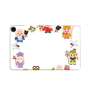 fire max 11 専用 ファイヤーマックス タブレット 専用スキンシール カバー ケース 保護 フィルム ステッカー デコ アクセサリー デザイン 012895 七福神 神様 商売?盛