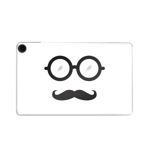 fire max 11 専用 ファイヤーマックス タブレット 専用スキンシール カバー ケース 保護 フィルム ステッカー デコ アクセサリー デザイン 012975 めがね ヒゲ 英字