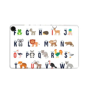 fire max 11 専用 ファイヤーマックス タブレット 専用スキンシール カバー ケース 保護 フィルム ステッカー デコ アクセサリー デザイン 013215 動物 アルファベット