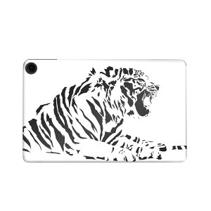 fire max 11 専用 ファイヤーマックス タブレット 専用スキンシール カバー ケース 保護 フィルム ステッカー デコ アクセサリー デザイン 013261 とら 動物 モノトーン