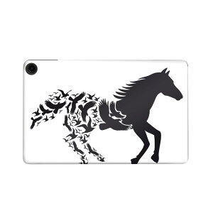 fire max 11 専用 ファイヤーマックス タブレット 専用スキンシール カバー ケース 保護 フィルム ステッカー デコ アクセサリー デザイン 013313 馬 シルエット 鳥