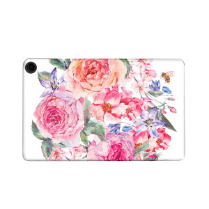 fire max 11 専用 ファイヤーマックス タブレット 専用スキンシール カバー ケース 保護 フィルム ステッカー デコ アクセサリー デザイン 013495 花 花柄 水彩